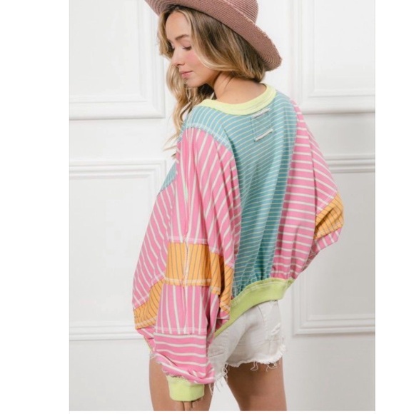 BiBi Multicolor Striped Sweatshirt - Picture 2 of 2